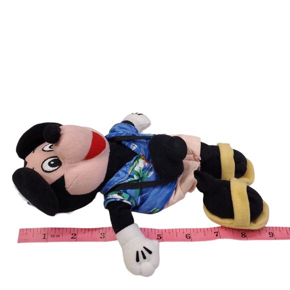 Disney Store Mickey Mouse Tourist Mouse Bean Bag Plush 8" Rare Retired - Picture 9 of 11